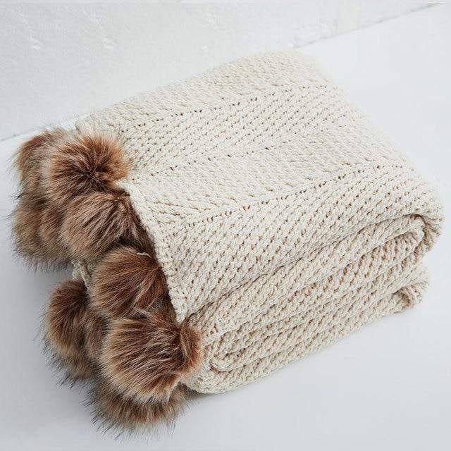 Pom Pom Chenille Blankets Blankets & Throws