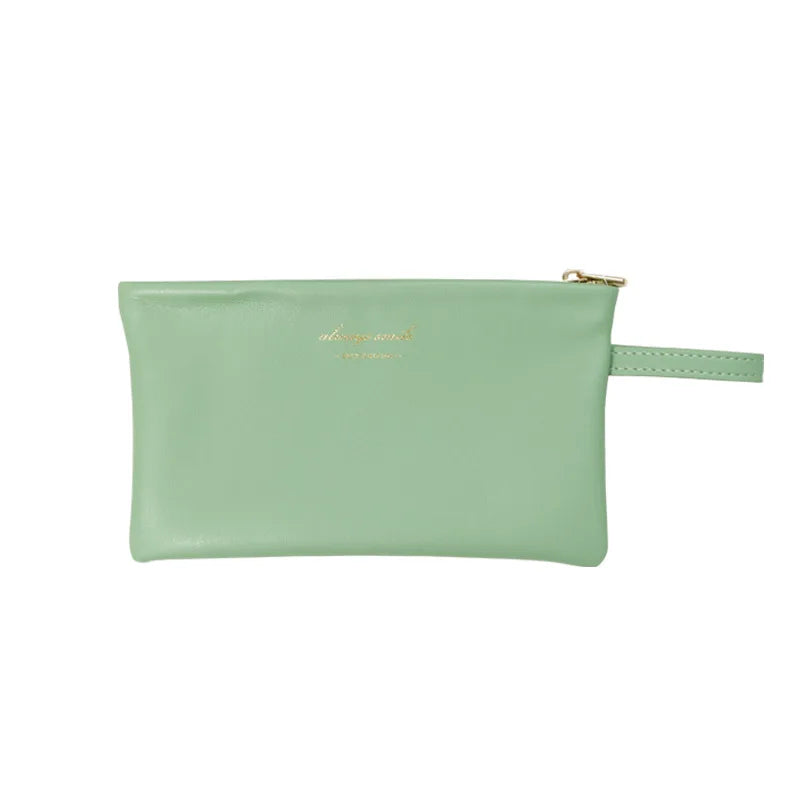 Portable Leather Cosmetic Bag