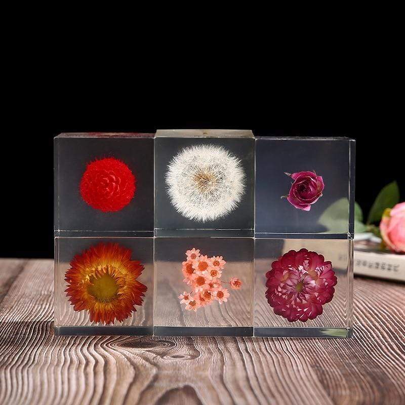 Preserved Flowers Crystal Glass