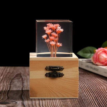 Preserved Flowers Crystal Glass