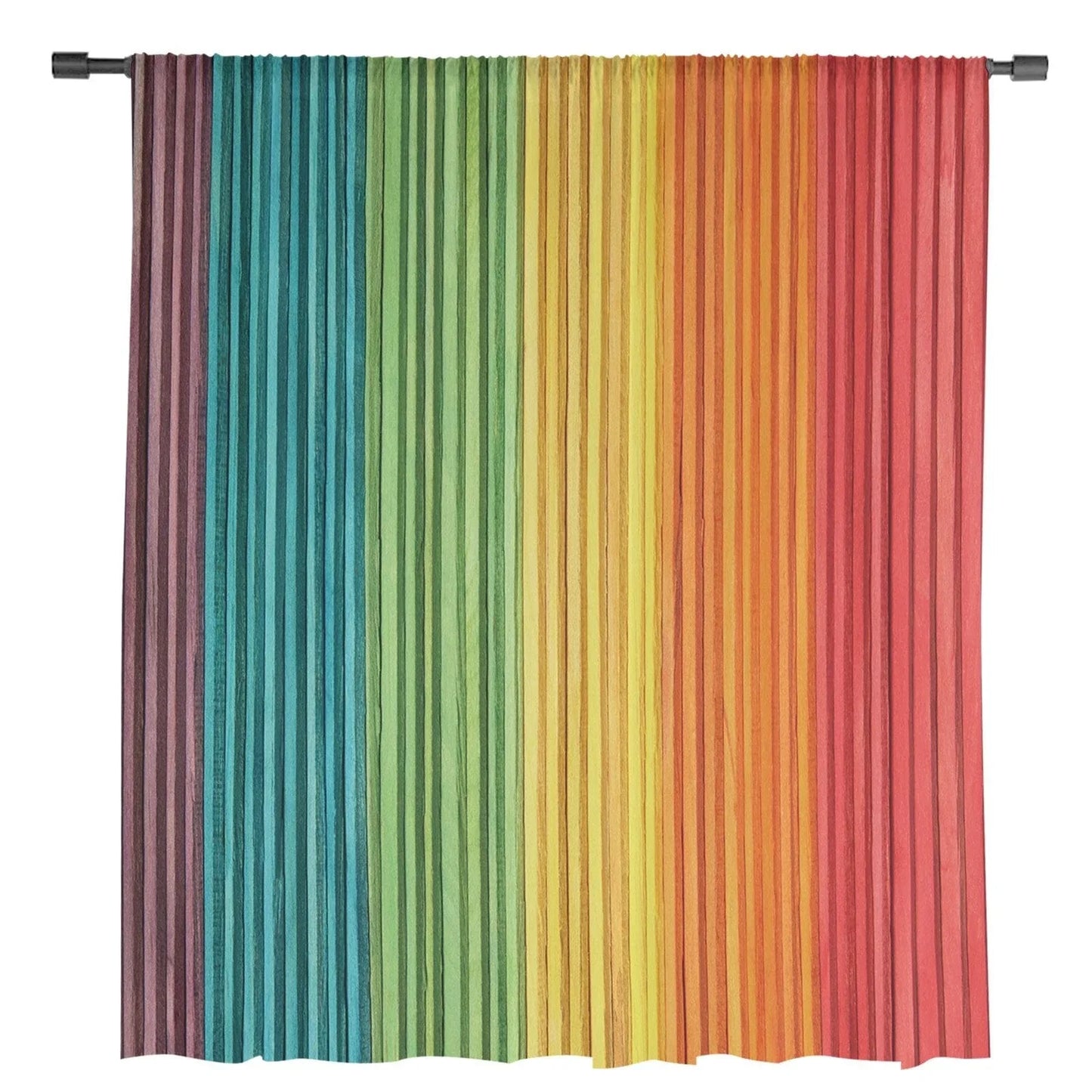 Rainbow Chiffon Sheer Curtains