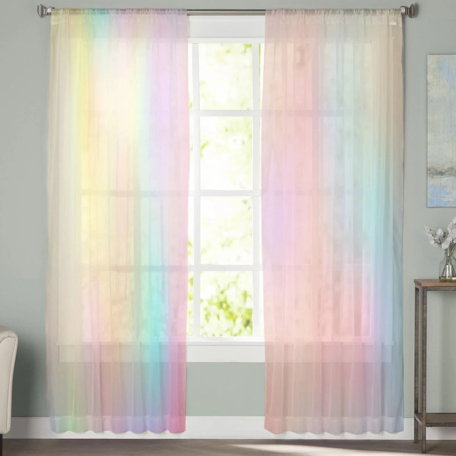 Rainbow Morning Glow Curtains