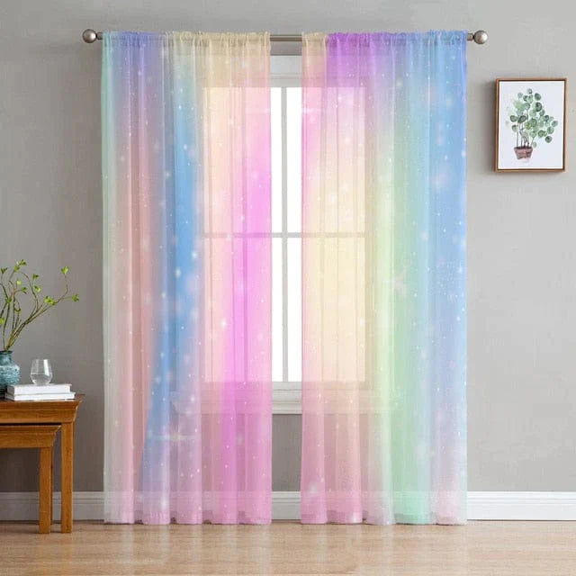 Rainbow Morning Glow Curtains