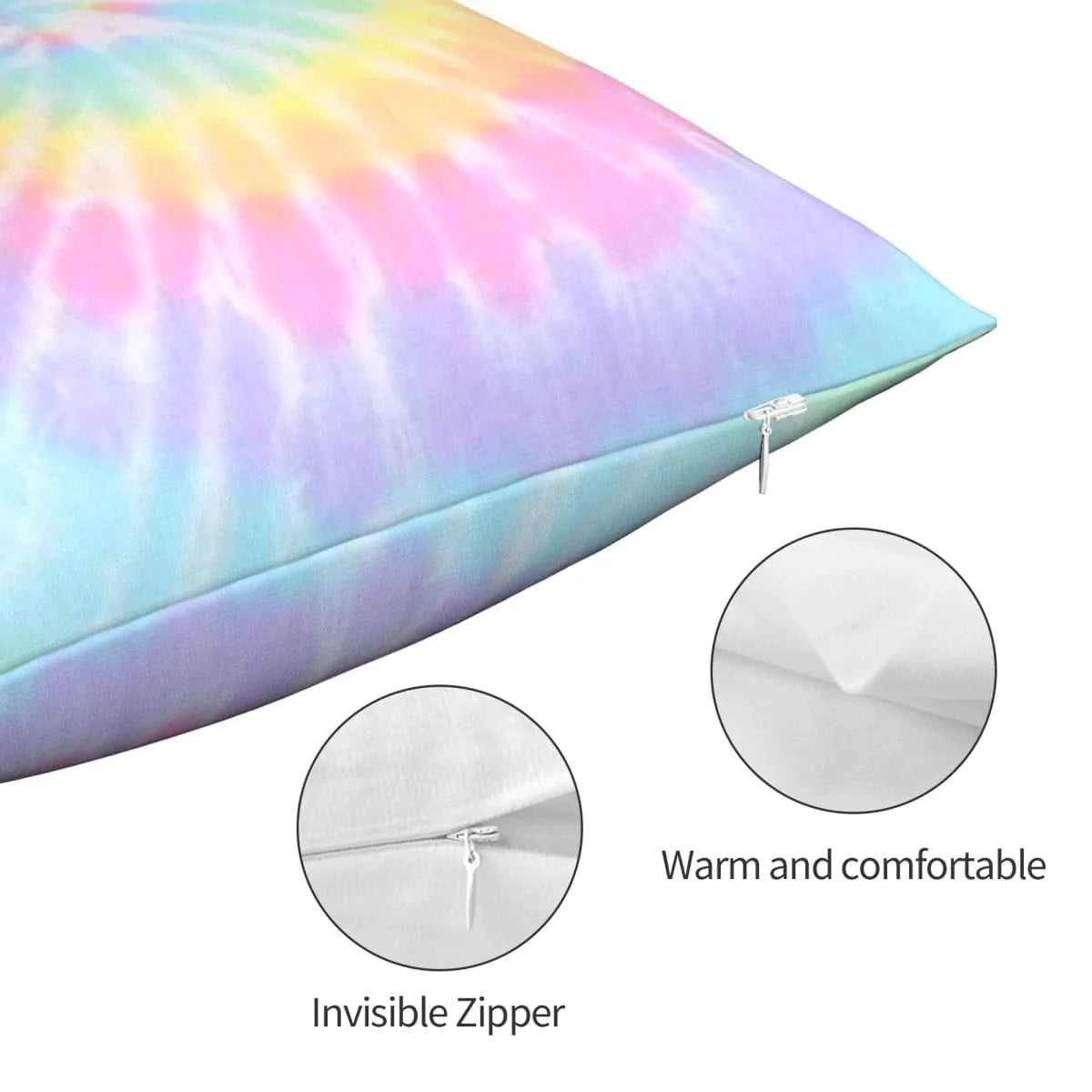 Rainbow Tie Dye Cushion Cover