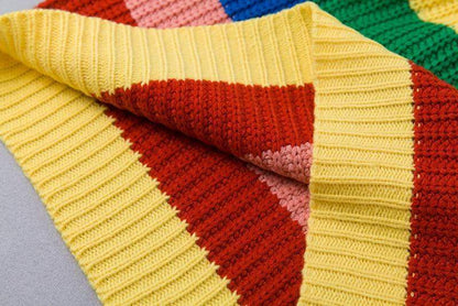 Rainbow Turtleneck Sweater Sweater