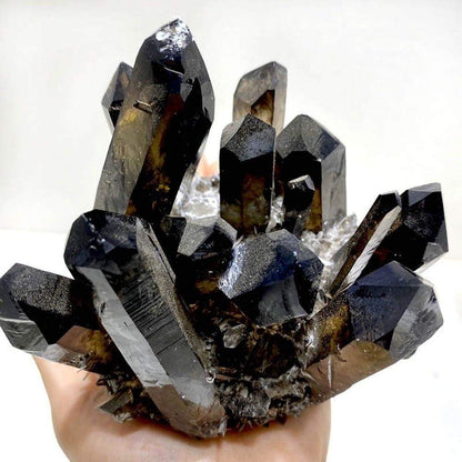 Rare Tibetan Ghost phantom Quartz Crystal Cluster