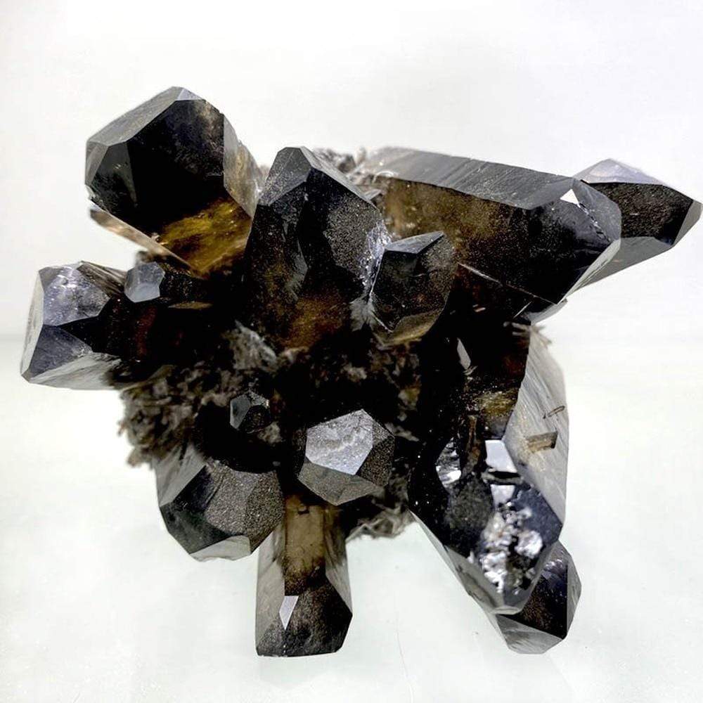 Rare Tibetan Ghost phantom Quartz Crystal Cluster