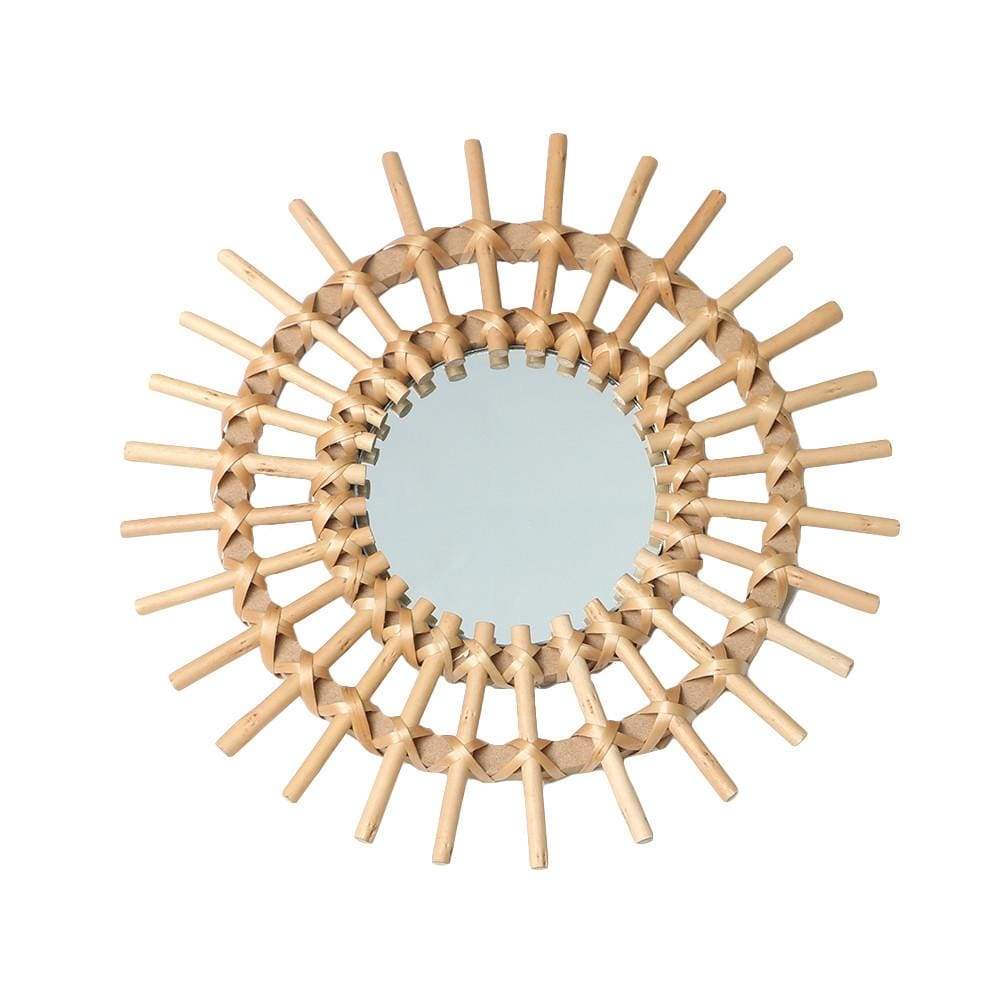 Rattan Art Mirror