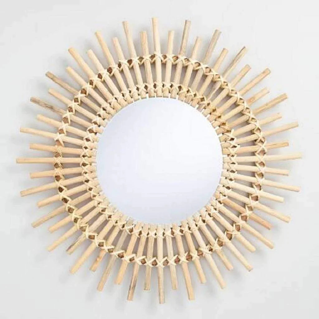 Rattan Art Mirror