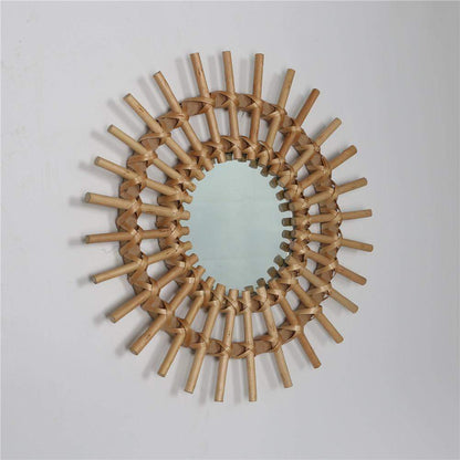 Rattan Art Mirror