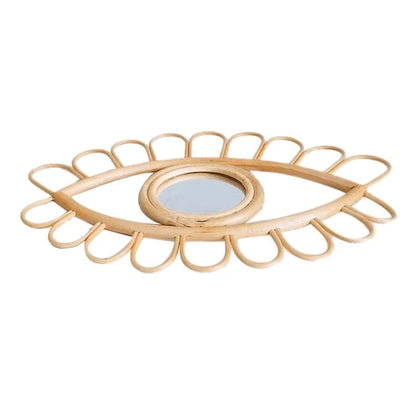 Rattan Eye Art Wall Mirror