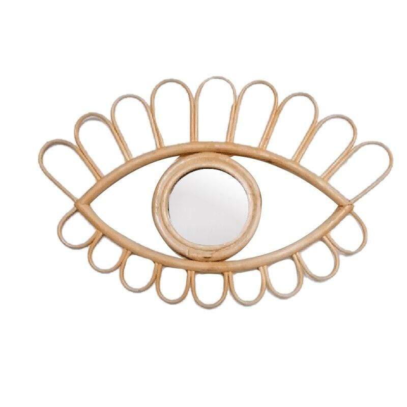 Rattan Eye Art Wall Mirror