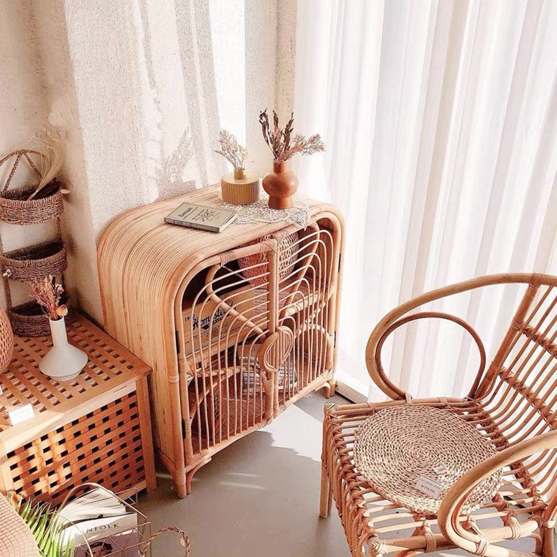 Rattan Mini Cabinet