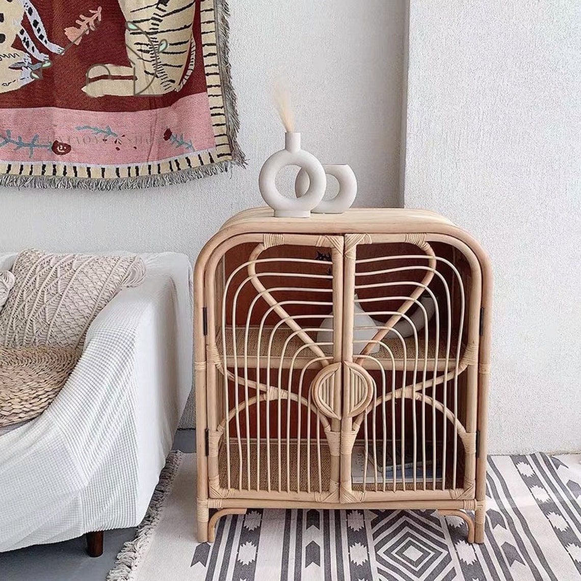 Rattan Mini Cabinet