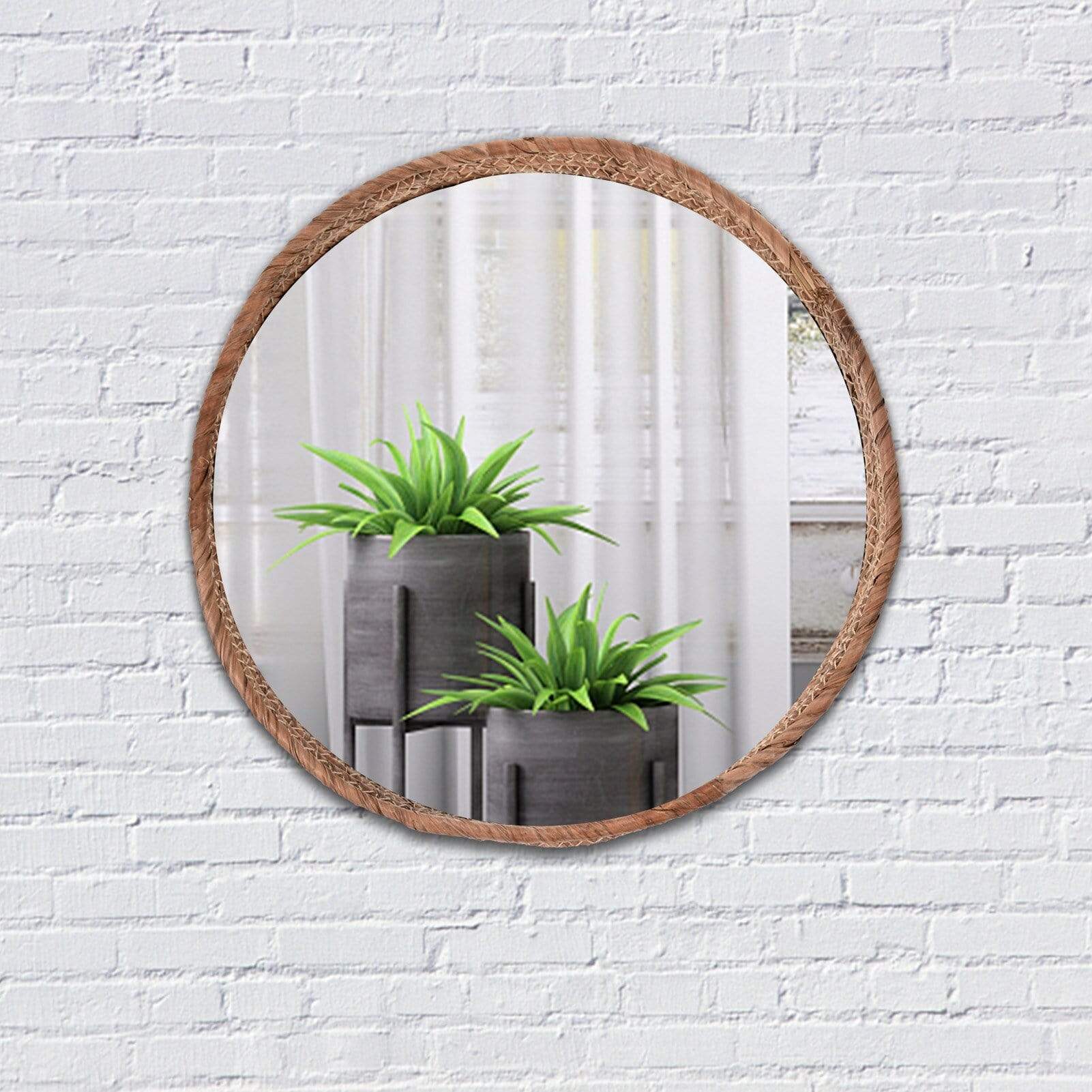 Rattan Rope Round Mirror – BAJE HOME