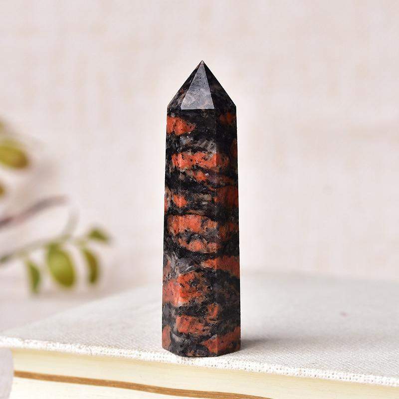 Red Labradorite Crystal Point Wand