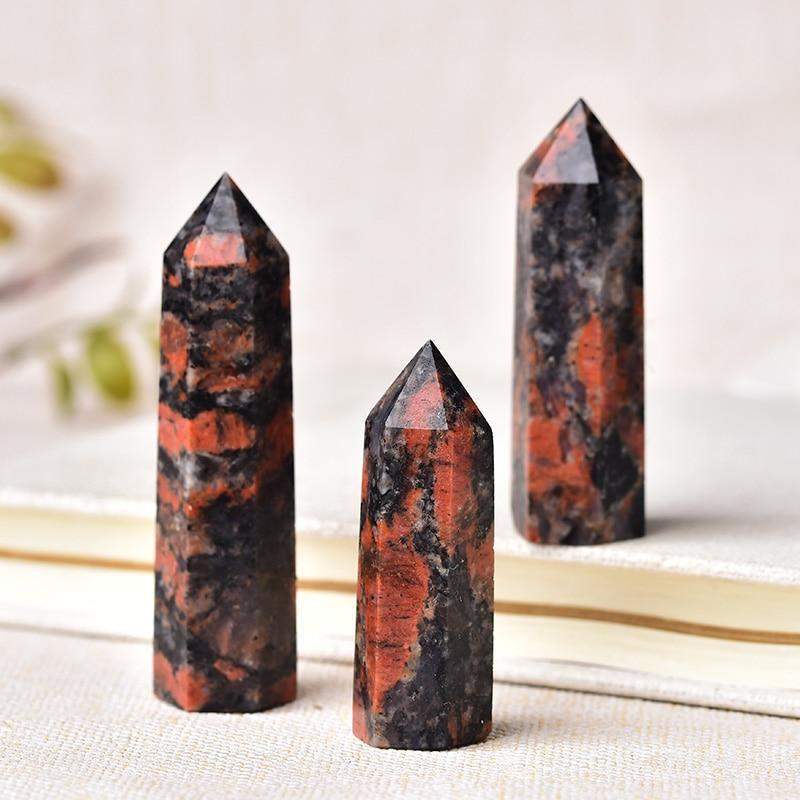 Red Labradorite Crystal Point Wand