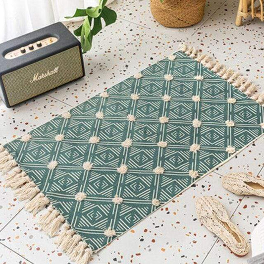 Retro Bohemian Area Rug Coarse Mat Rugs