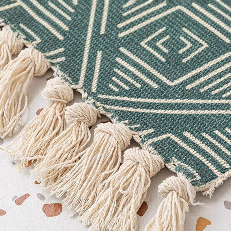 Retro Bohemian Area Rug Coarse Mat Rugs