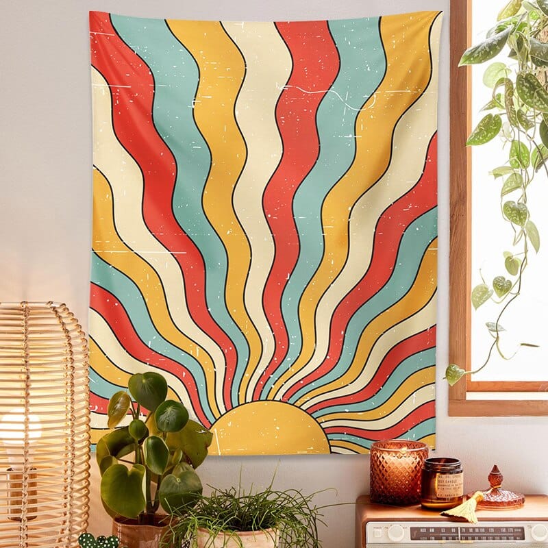 Retro Sunshine Tapestry