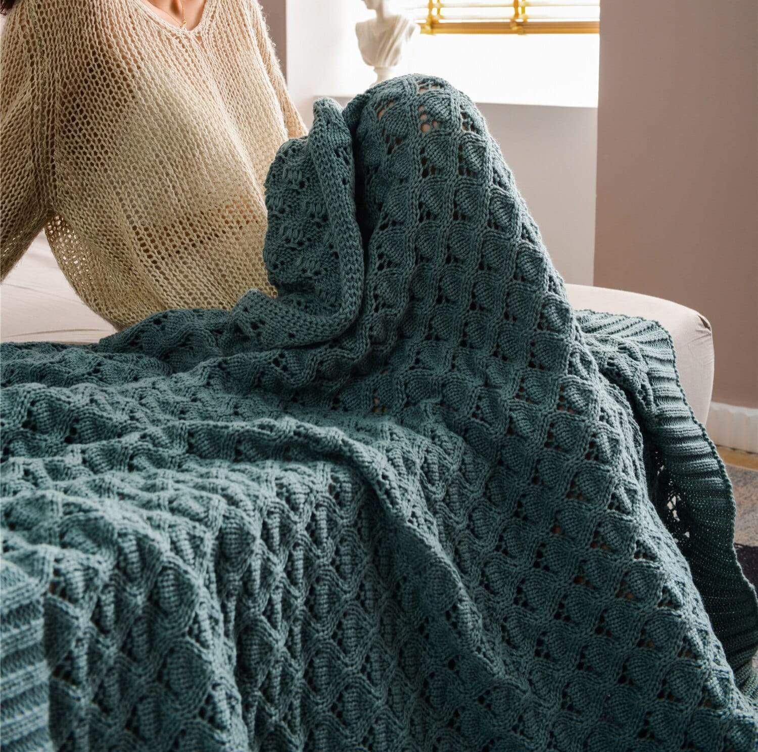 Rhombus Plaid Throw Blanket Blankets & Throws