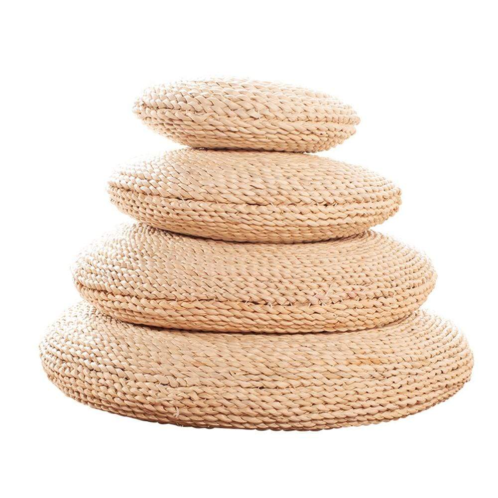 Round Tatami Hand-made Straw Cushion