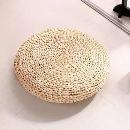 Round Tatami Hand-made Straw Cushion