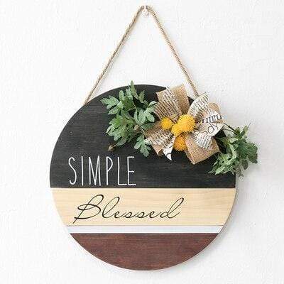 Round Wood Hanging Wall Decor