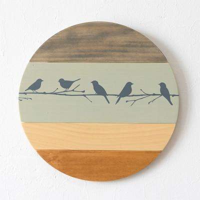 Round Wood Hanging Wall Decor