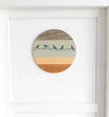 Round Wood Hanging Wall Decor