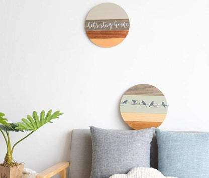 Round Wood Hanging Wall Decor