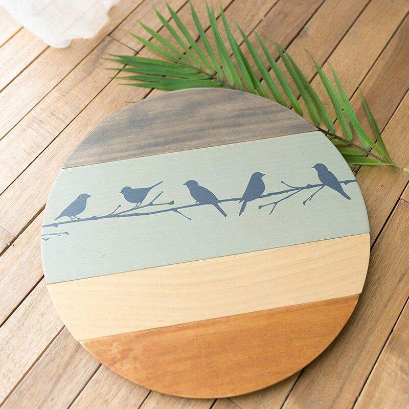 Round Wood Hanging Wall Decor