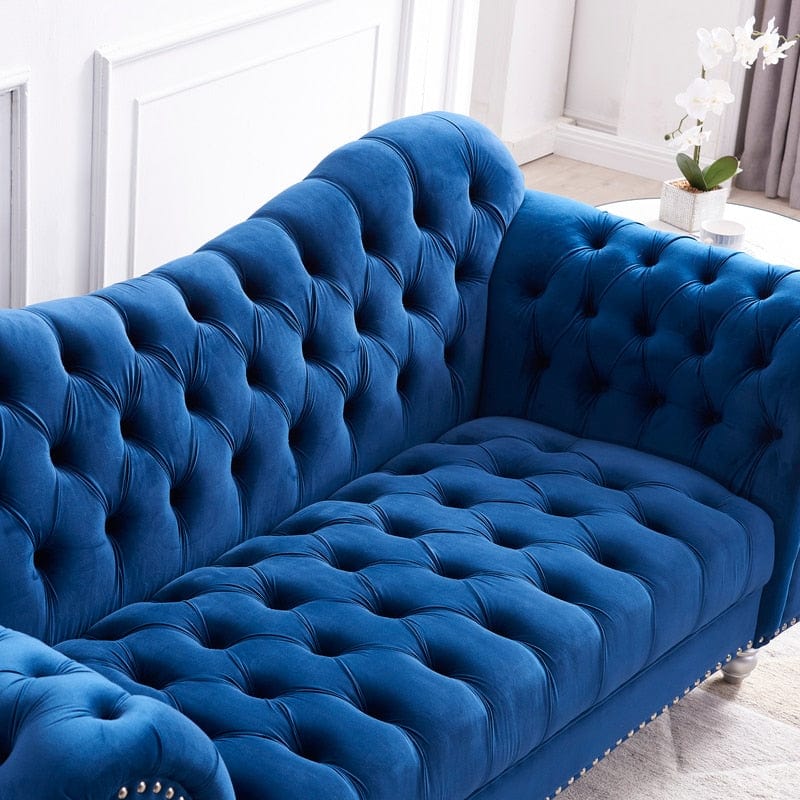 Royal Blue 3-Piece Sofa Set