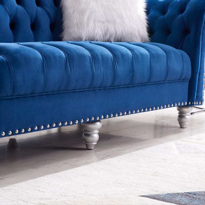 Royal Blue 3-Piece Sofa Set