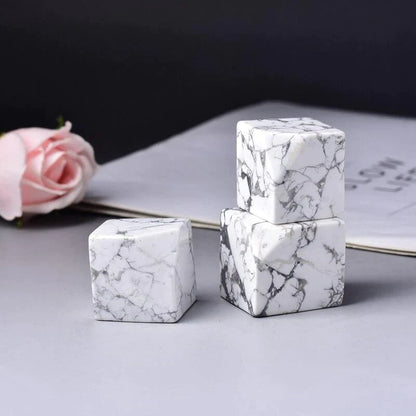 Rubik's Cubes White Howlite Stone