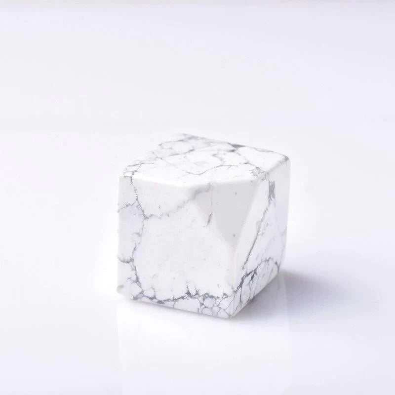 Rubik's Cubes White Howlite Stone