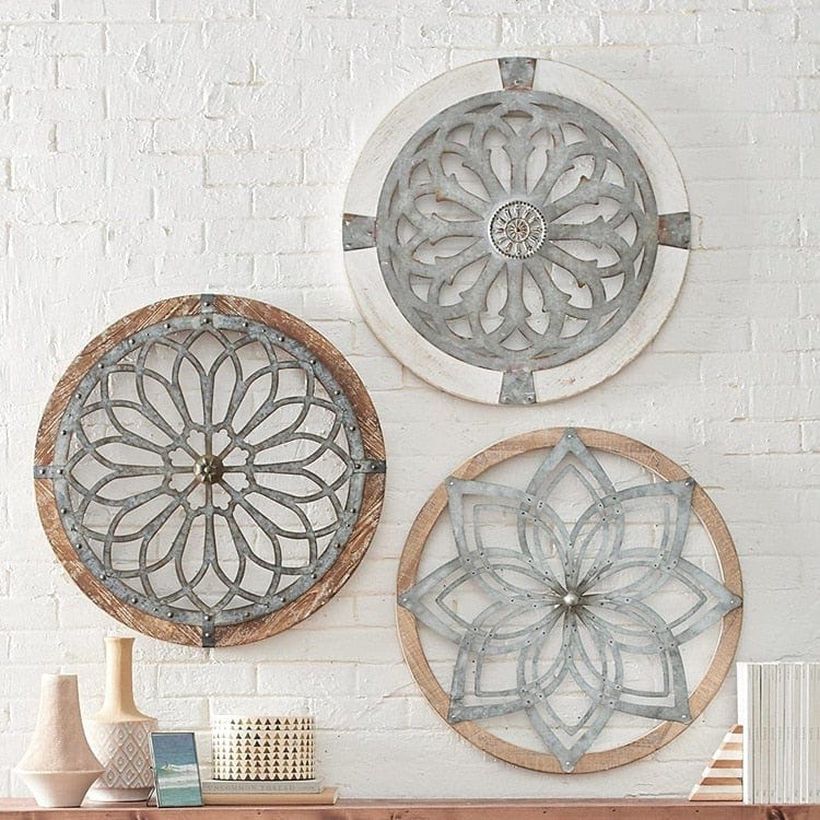 Rustic Heritage Round Wall Art