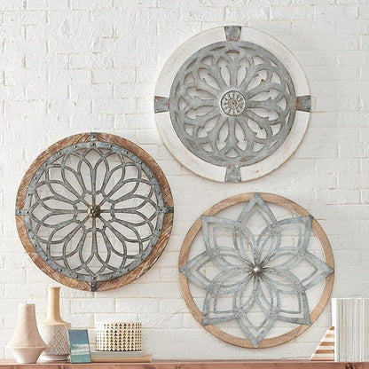 Rustic Heritage Round Wall Art
