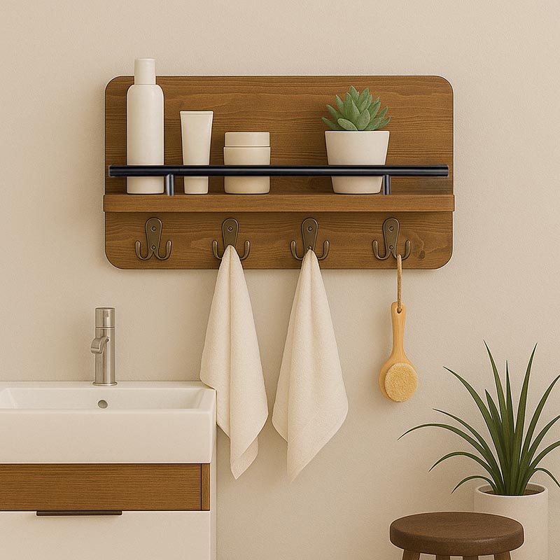 Rustic Wooden Key Holder for Wall