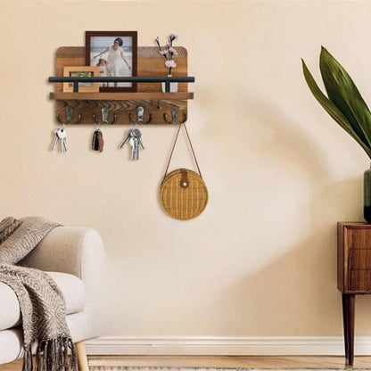 Rustic Wooden Key Holder for Wall