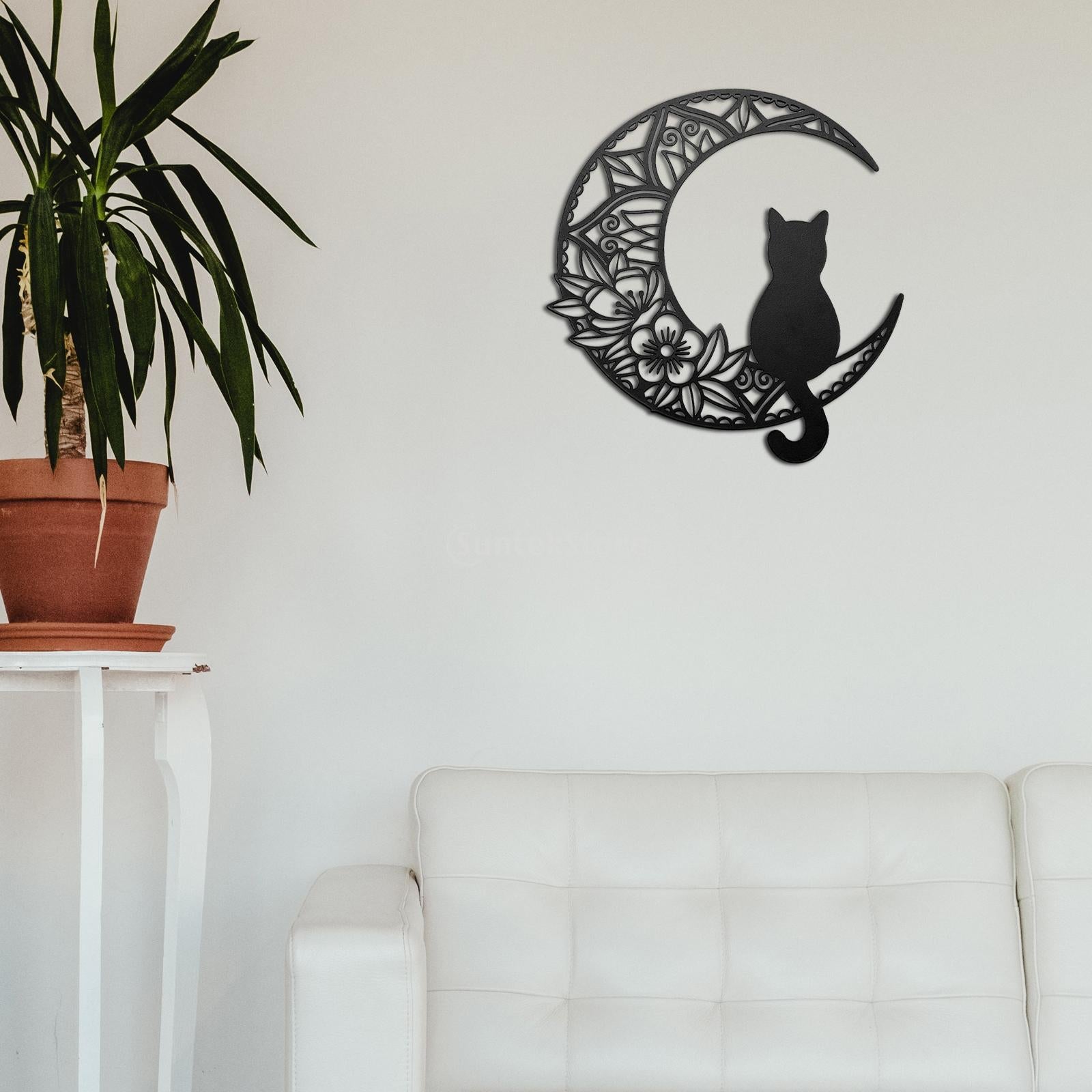 Celestial Cat Metal Wall Decor