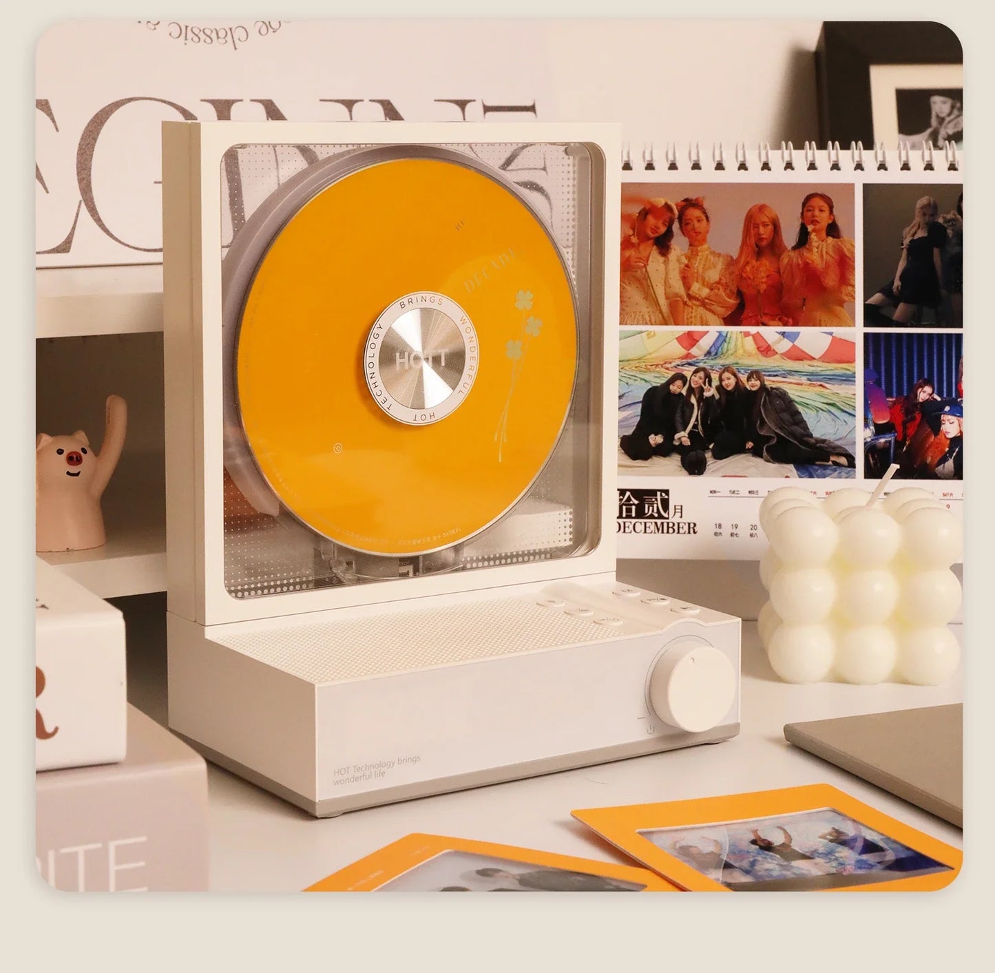 Retro-Bluetooth-CD-Player im Vinyl-Stil