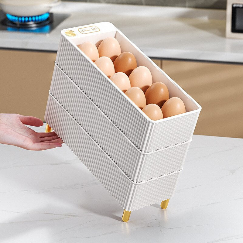 Clear Rotating Egg Storage Container