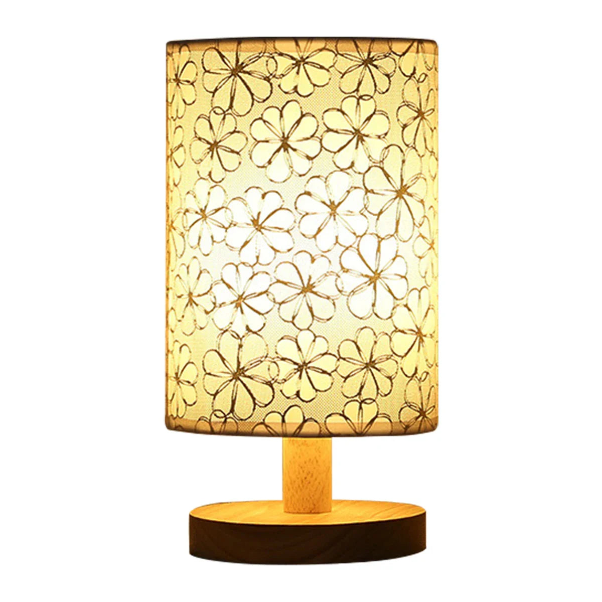 AuraGlow Wooden USB Table Lamp