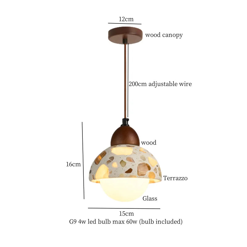 Terrazzo Stone Pendant Light