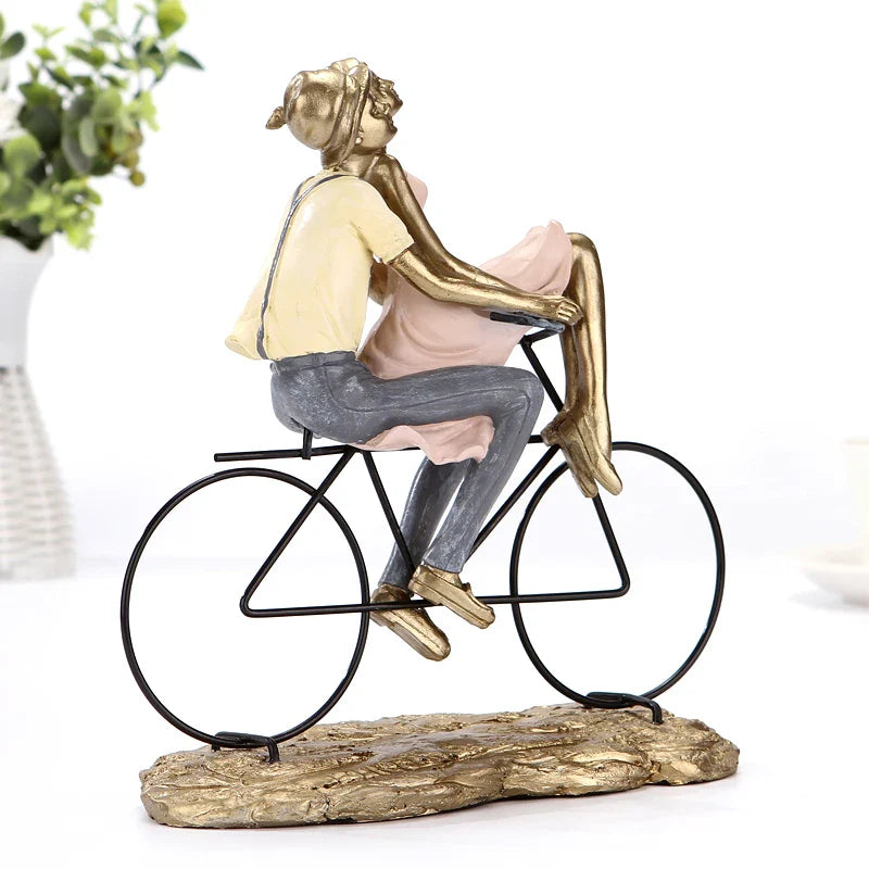 Our Journey" Romantic Couple on Bicycle Sculpture