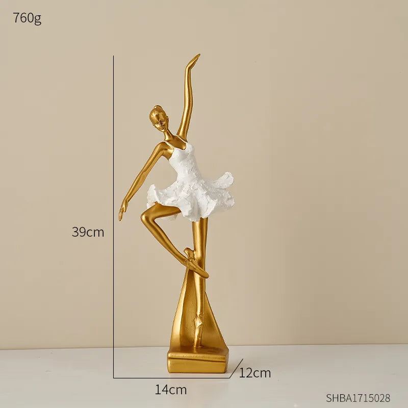 Nordic-Style Ballet Dancer Desktop Decor