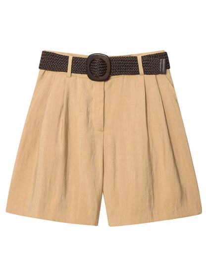 Ruvelle Belted Casual Shorts