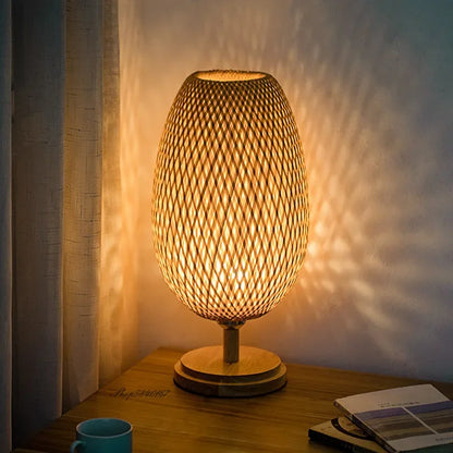 Vintage Bamboo Table Lamp