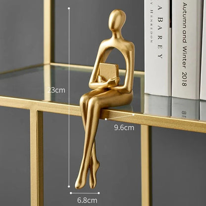 Bling Gold Abstract Figurines